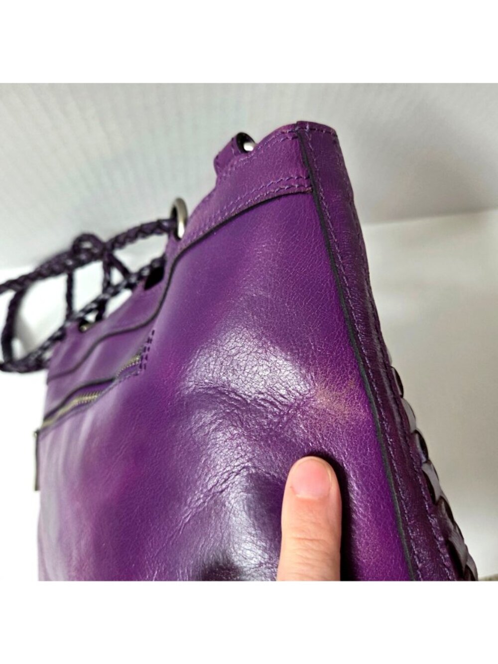 Patricia Nash Purse Purple Discovery Woven Iverna Bucket Shoulder Bag Plum Jam - Picture 12 of 16